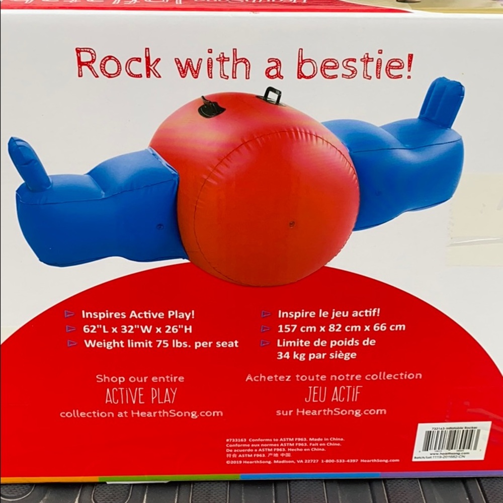 HearthSong Inflatable Rocker NIB - Picture 5 of 5